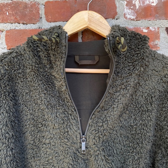 Lululemon Oh So Sherpa Half Zip Hoodie Dark Olive Size 14 - Picture 4 of 6